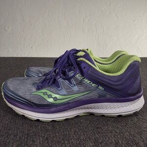 Saucony Guide 150 Everrun Womens Size 9 Running Shoes Purple Lime Green‎